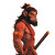Hanuman Samurai Style Vinyl Car Decal Sticker – Waterproof & UV-Resistant 8"
