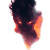 Mysterious Fiery Boss Vinyl Car Decal Sticker – Waterproof & UV-Resistant 8"