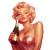 Marilyn With Champagne Vinyl Car Decal Sticker – Waterproof & UV-Resistant 8"