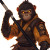 One-Armed Monkey Warrior Vinyl Car Decal Sticker – Waterproof & UV-Resistant 8"