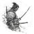 Samurai Linework Vinyl Car Decal Sticker – Waterproof & UV-Resistant 8"