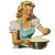 Vintage Baking Housewife Vinyl Car Decal Sticker – Waterproof & UV-Resistant 8"