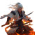 Anime Warrior Sunset Vinyl Car Decal Sticker – Waterproof & UV-Resistant 8"