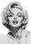 Marilyn Monroe Drawing V2 Vinyl Car Decal Sticker – Waterproof & UV-Resistant 8"