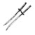 Dual Katana Icon Vinyl Car Decal Sticker – Waterproof & UV-Resistant 8"