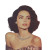 Latina Starlet Portrait Vinyl Car Decal Sticker – Waterproof & UV-Resistant 8"