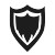Black Shield Logo Vinyl Car Decal Sticker – Waterproof & UV-Resistant 8"