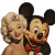 Mickey & Marilyn Vinyl Car Decal Sticker – Waterproof & UV-Resistant 8"