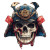 Samurai Skull Mask V4 Vinyl Car Decal Sticker – Waterproof & UV-Resistant 8"