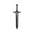 Minimal Sword Icon Vinyl Car Decal Sticker – Waterproof & UV-Resistant 8"
