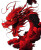 Glowing Red Dragon Vinyl Car Decal Sticker – Waterproof & UV-Resistant 8"