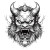 Japanese Oni Mask V13 Vinyl Car Decal Sticker – Waterproof & UV-Resistant 8"