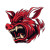 Angry Red Hog Vinyl Car Decal Sticker – Waterproof & UV-Resistant 8"
