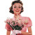 1950'S Housewife Bouquet Vinyl Car Decal Sticker – Waterproof & UV-Resistant 8"