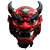 Oni Mask Art V8 Vinyl Car Decal Sticker – Waterproof & UV-Resistant 8"