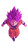 Purple Saiyan Goku Vinyl Car Decal Sticker – Waterproof & UV-Resistant 8"