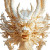Golden Chinese Dragon V3 Vinyl Car Decal Sticker – Waterproof & UV-Resistant 8"