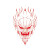 Oni Mask Logo V8 Vinyl Car Decal Sticker – Waterproof & UV-Resistant 8"