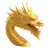 Golden Dragon Head V7 Vinyl Car Decal Sticker – Waterproof & UV-Resistant 8"