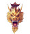 Golden Dragon Head V6 Vinyl Car Decal Sticker – Waterproof & UV-Resistant 8"
