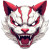 Angry Kitsune Mask Vinyl Car Decal Sticker – Waterproof & UV-Resistant 8"