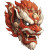 Oni Lion Mask Vinyl Car Decal Sticker – Waterproof & UV-Resistant 8"