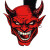 Grinning Devil Face Vinyl Car Decal Sticker – Waterproof & UV-Resistant 8"