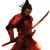 Fiery Samurai V5 Vinyl Car Decal Sticker – Waterproof & UV-Resistant 8"