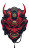 Cyberpunk Oni Mask V2 Vinyl Car Decal Sticker – Waterproof & UV-Resistant 8"
