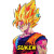 Goku Glitch Art Vinyl Car Decal Sticker – Waterproof & UV-Resistant 8"