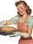 Vintage Baking Housewife V4 Vinyl Car Decal Sticker – Waterproof & UV-Resistant 8"