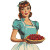 Retro Housewife Pie Vinyl Car Decal Sticker – Waterproof & UV-Resistant 8"