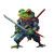 Mutant Frog Warrior Vinyl Car Decal Sticker – Waterproof & UV-Resistant 8"