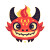 Cute Oni Icon Vinyl Car Decal Sticker – Waterproof & UV-Resistant 8"