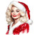 Dolly Parton Santa Vinyl Car Decal Sticker – Waterproof & UV-Resistant 8"