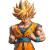 Golden Goku Vinyl Car Decal Sticker – Waterproof & UV-Resistant 8"