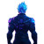Cyberpunk Saiyan Warrior Vinyl Car Decal Sticker – Waterproof & UV-Resistant 8"