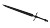 Sword Silhouette Vinyl Car Decal Sticker – Waterproof & UV-Resistant 8"