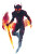 Fiery Demon Swordsman Vinyl Car Decal Sticker – Waterproof & UV-Resistant 8"