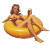 Vintage Pool Girl Vinyl Car Decal Sticker – Waterproof & UV-Resistant 8"