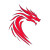 Red Dragon Logo Vinyl Car Decal Sticker – Waterproof & UV-Resistant 8"