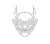 Oni Mask Logo V10 Vinyl Car Decal Sticker – Waterproof & UV-Resistant 8"