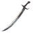Curved Sword Vinyl Car Decal Sticker – Waterproof & UV-Resistant 8"