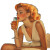 Retro Champagne Woman Vinyl Car Decal Sticker – Waterproof & UV-Resistant 8"