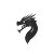 Black Dragon Icon Vinyl Car Decal Sticker – Waterproof & UV-Resistant 8"
