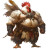Chicken-Man Barbarian Vinyl Car Decal Sticker – Waterproof & UV-Resistant 8"