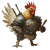 Armored War-Chicken Vinyl Car Decal Sticker – Waterproof & UV-Resistant 8"