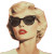 Retro Sunglasses Woman Vinyl Car Decal Sticker – Waterproof & UV-Resistant 8"