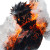 Naruto With Flames Vinyl Car Decal Sticker – Waterproof & UV-Resistant 8"