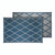 Adventure in Style with Faulkner Diamond Patio Mat | 12x9ft | Blue/Ivory Polypropylene | Mold Resistant